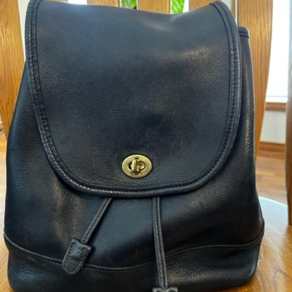 Vintage Coach 9791Large Daypack Backpack Black